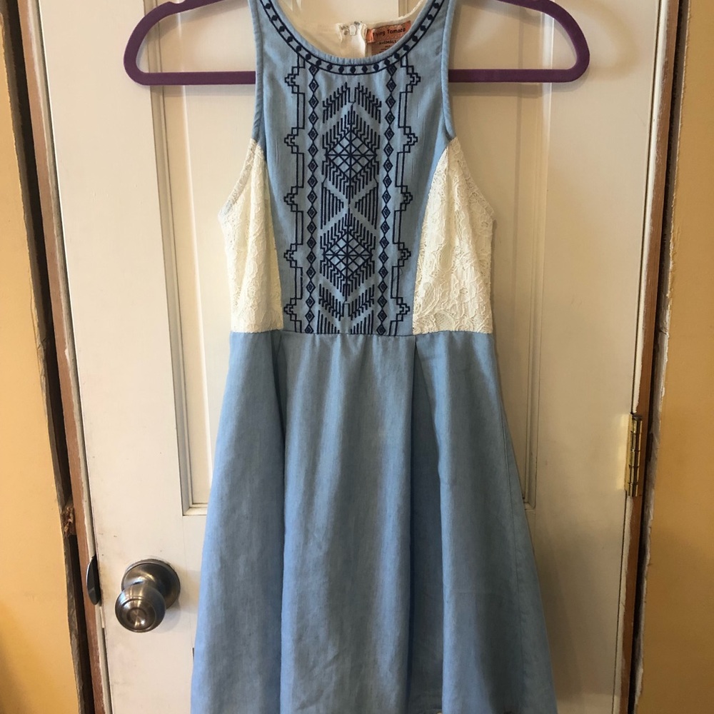Light blue jean dress